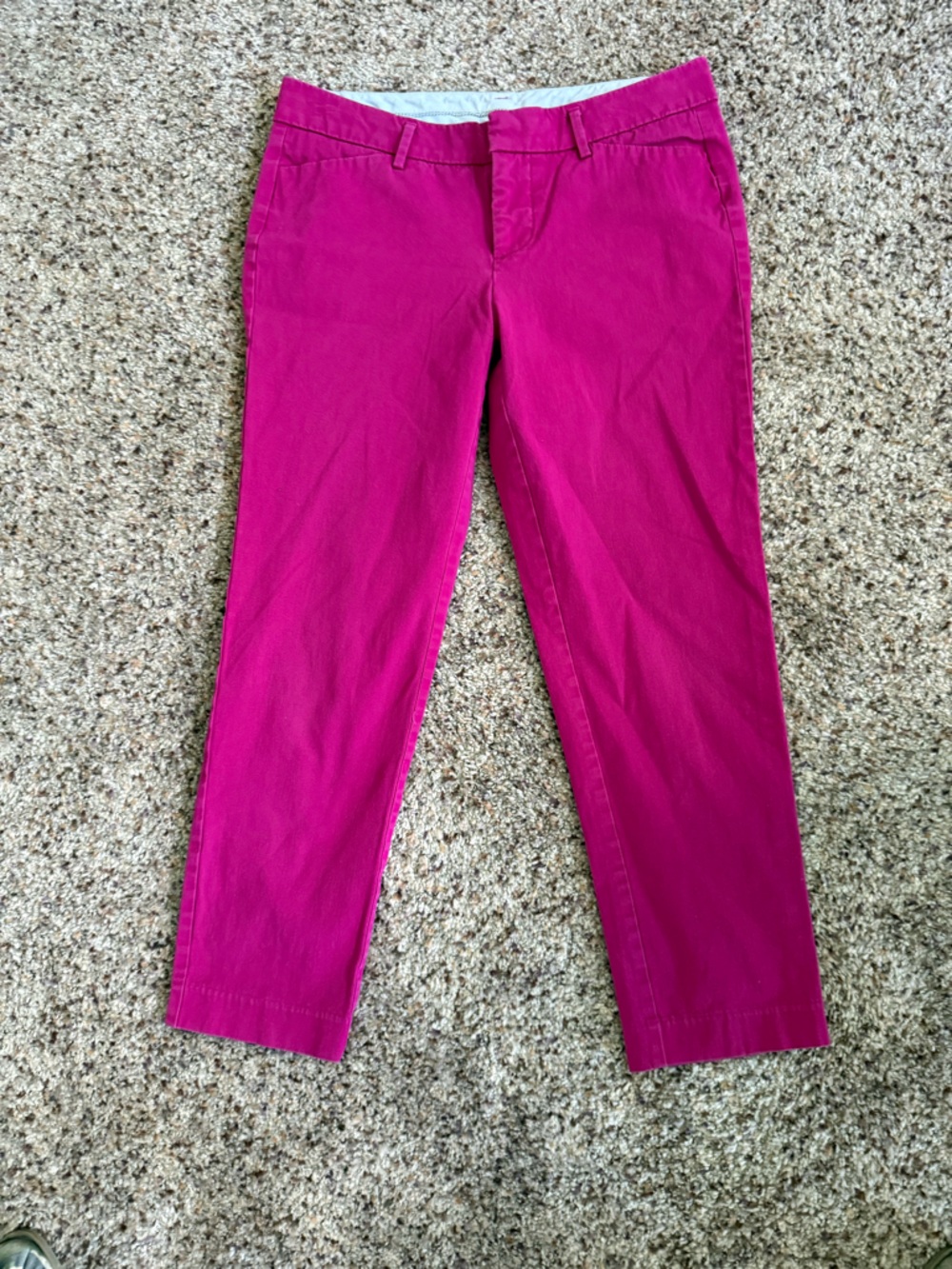 Bright Fuchsia Straight-Leg Pants